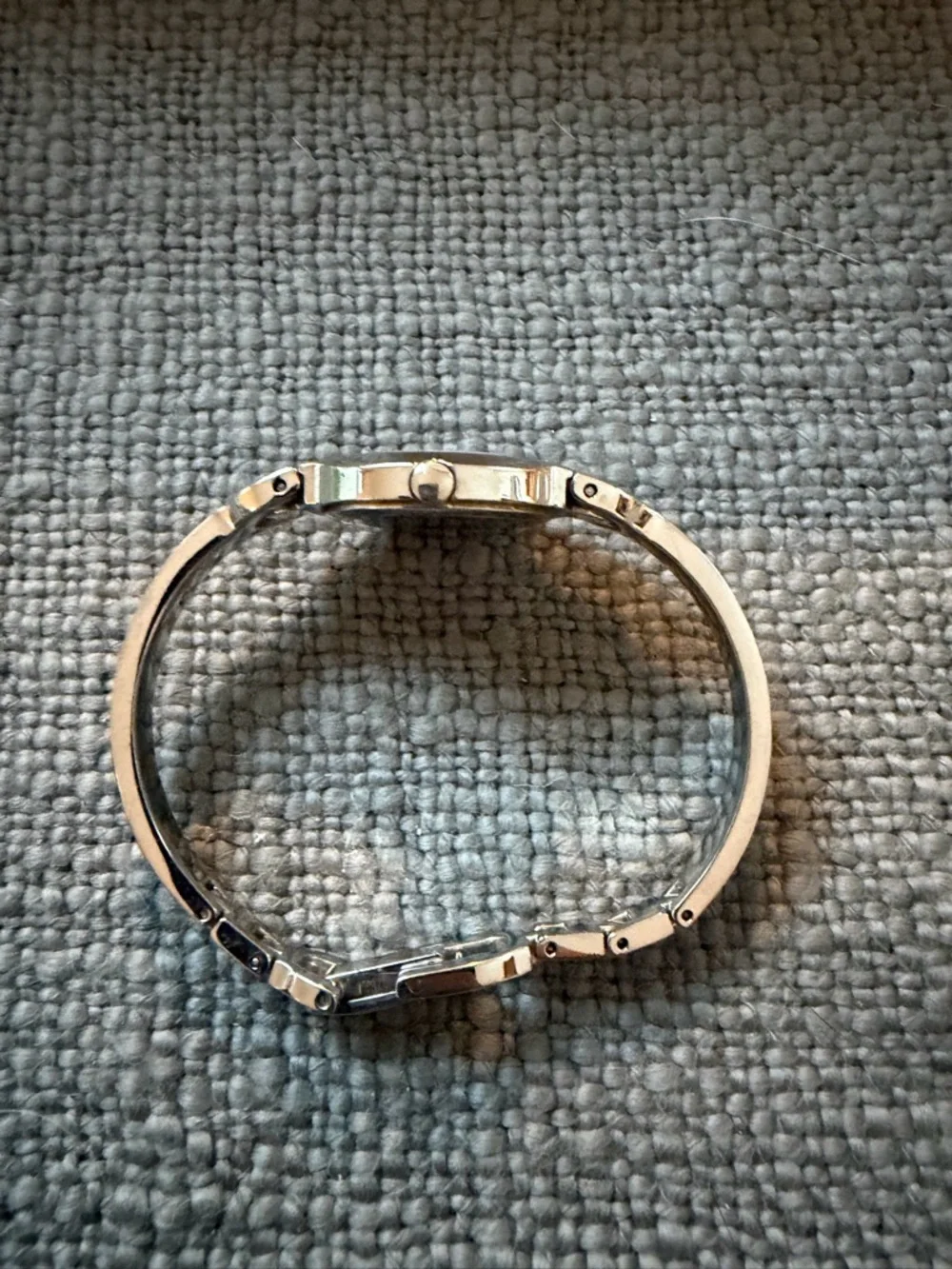 Vintage Movado Black Dial Silver-Tone Bracelet Watch